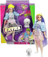 Barbie Extra Doll #2 in Shimmery Look with Pet Puppy GVR05 - Colorland Toys